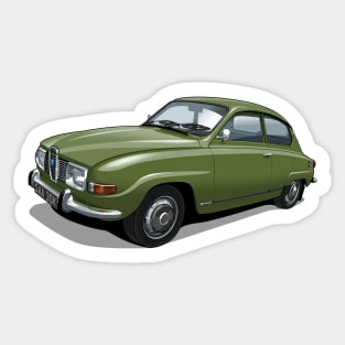 1971 Saab 96 saloon in verona green Sticker